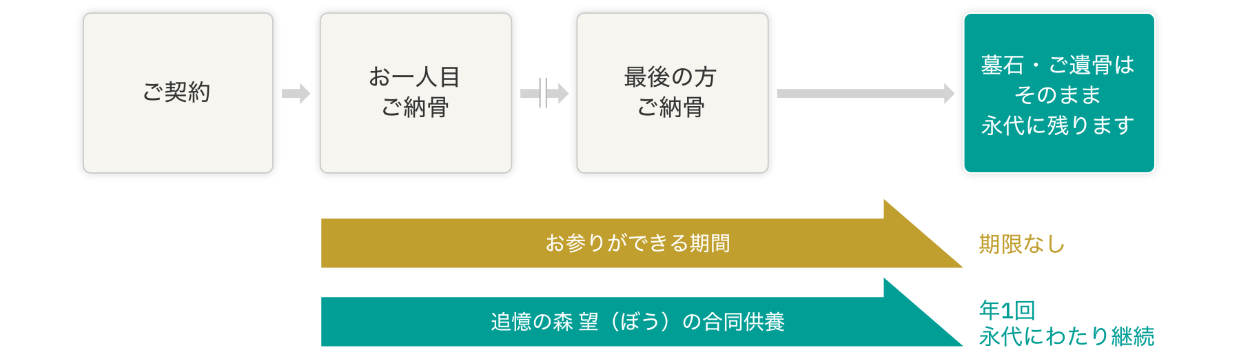 期限付きプラン（禅）ご契約の流れの図