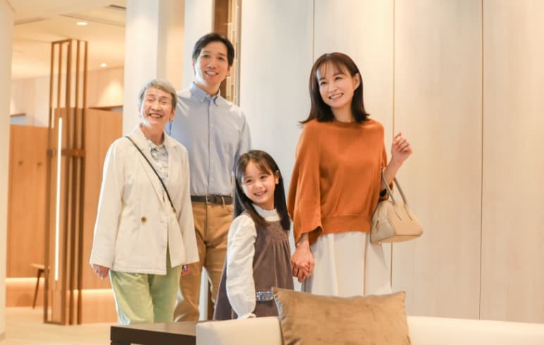 離れて住むご家族の皆さんで集まるのにも最適のロケーション