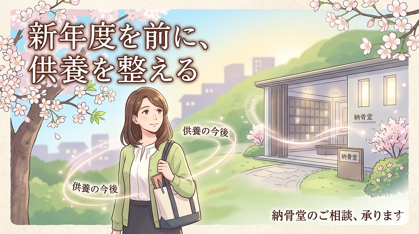 新年度を前に、供養を整える